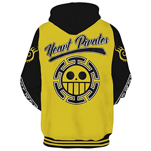 One Piece Heart Pirates Football Inspired Hoodie